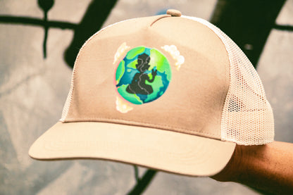 WX Beige Peace Kid Hat